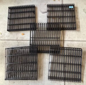G - Black Metal Fencing Panels