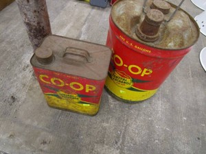 Co-op Farmers Union Vintage Fuel Cans