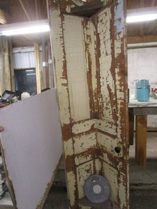 Wooden Corner Shelf - Repurposed Door