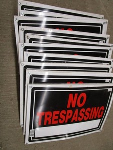 No Trespassing Signs