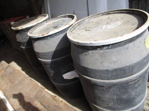 Plastic 55 Gallon Drums