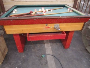 Bally Pin-Pool Table, Coin Operated Antique, WORKS