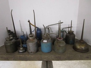 Oil Cans, Eagle, Enamel, Copper