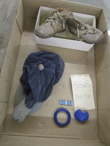 Vintage Toddler Shoes, Hat, Scarf Slide
