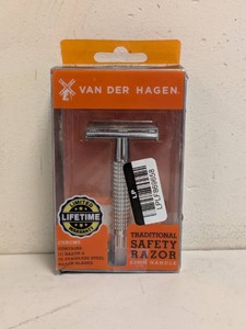 NEW VAN DER HAGEN TRADITIONAL SAFETY RAZOR 85MM HANDLE