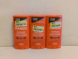 NEW MANDO WHOLE BODY DEODORANT CEDAR GROVE 3PK