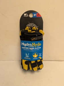NEW HYDRA HYDE LEATHER WORK GLOVES SIZE MEDIUM 3PK