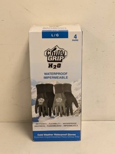 NEW CHILLY GRIP H2O WATERPROOF GLOVES SIZE LARGE 4PK