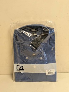 NEW CUTTER & BUCK MENS BUTTON UP BLUE SIZE 3XL