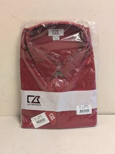 NEW CUTTER & BUCK MENS BUTTON UP RED SIZE 3XL