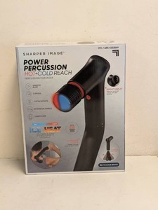 SHARPER IMAGE POWER PERCUSSION HOT  COLD REACH PERCUSSION MASSAGER