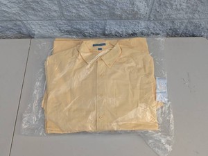NEW PORT AUTHORITY MENS BUTTON UP SHIRT SIZE LARGE 3PK YELLOW