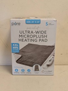 PURE ENRICHMENT PURE RELIEF EXTRA-LONG HEATING PAD XXL GRAY