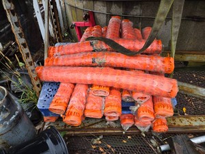 Lot of 2 Rolls of 48 x 100 Orange Snow Fence - 2 Rolls Only