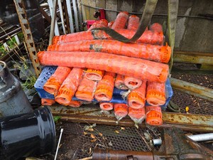 Lot of 2 Rolls of 48 x 100 Orange Snow Fence - 2 Rolls Only