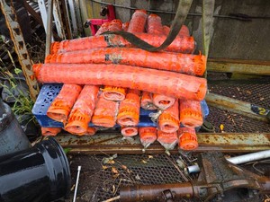 Lot of 2 Rolls of 48 x 100 Orange Snow Fence - 2 Rolls Only