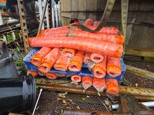 Lot of 2 Rolls of 48 x 100 Orange Snow Fence - 2 Rolls Only