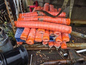 Lot of 2 Rolls of 48 x 100 Orange Snow Fence - 2 Rolls Only