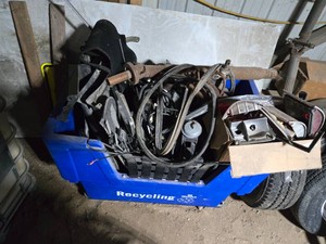 Huge Tub of Square Body Chevy Parts Including Door Panels, Wiring, and Brake Components and Much More - Tub NOT Included