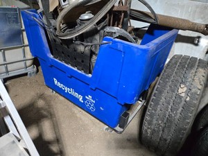 Recycling Bin on Wheels Only - Parts Not Included
