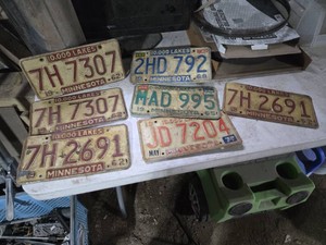 Vintage Minnesota License Plates from the 1960s and Early 1970s