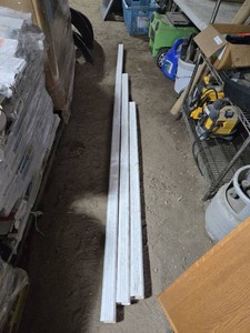 Pieces of Plastic Gutter Downspouts - Longest is 10
