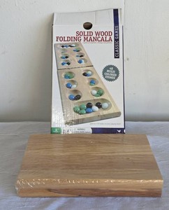 New in box - Solid Wood Folding Mancala game