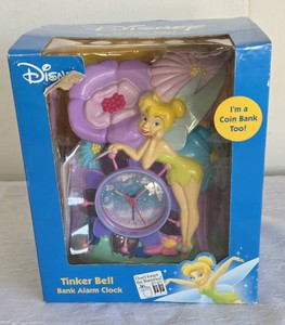 Disney Tinker Bell Bank Alarm Clock.