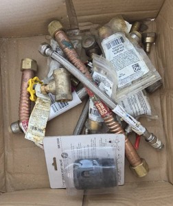 Plumbers Misc. Lot - Brass Fittings, Hoses, etc.  Look at pics for more.