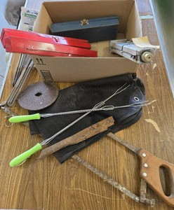 Misc. Box of HardwareTool Items etc.  See pics for more info.