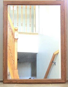 Wood Framed Mirror. (30 x 40).  Has wire for hanging on back.