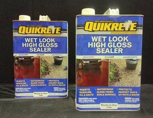 2 CANS OF QUIKRETE WET LOOK HIGH GLOSS SEALER