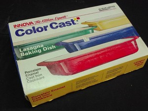 INNOVA RED CAST IRON PORCLAIN ENAMEL LASAGNA DISH