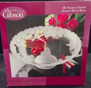 VINTAGE GIBSON 14 PEDESTAL PLATTER