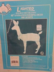 VINTAGE LIGHTED ANIMATED RAINDEER