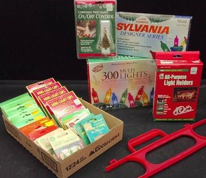 MULTI COLORED LIGHTS, TREE LIGHT, LIGHT HOLDERS, REPLACEMENT LIGHTS AND MORE