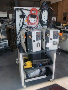 (2) 2018 Prima Welding ARC 201 multi-process, synergic inverter welding machines,cart plus contents