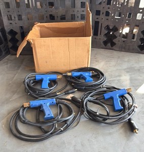 (4) MIG Welding Gun  Torch Assembly with blue pistol-grip handles