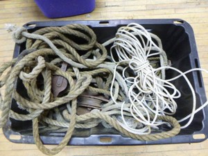 Tote of Ropes and Pulleys