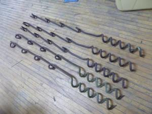5 Vintage Screws Picket Posts