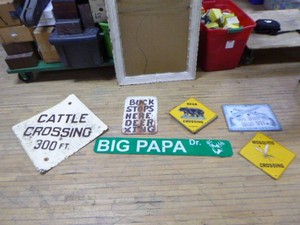 6 Metal Signs