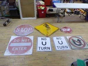 7 Metal Street Signs