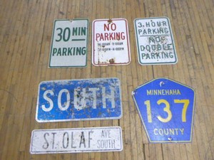 6 Metal Signs