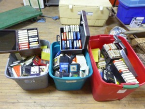 3 Totes of 8 Track Tapes