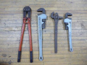 Bolt Cutter and Pipe Wrenches