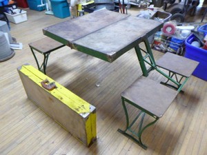 2 Portable Folding Childrens Picnic Tables