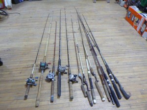 14 Fishing Rods with 5 Reels