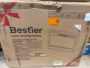 Bestier 23 Fireplace Insert wremote-Black