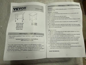 Vevor Stainless Workbench-please google search for model