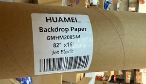 82x 16 Backdrop Paper-Jet Black